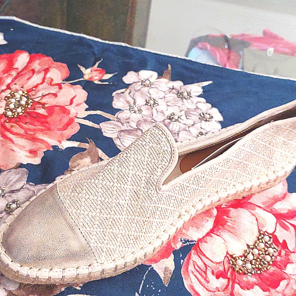 Espadrilles with Gold Tip On Front